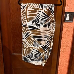 Tropical Leaf Print Pants